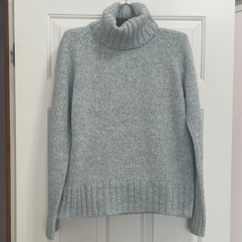 The Limited Soft Light Blue Turtleneck Sweater